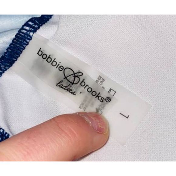 BOBBIE BROOKS Tie Dye Stripe Flounce Front Halter Tie Swim Top SZ L - Picture 10 of 11